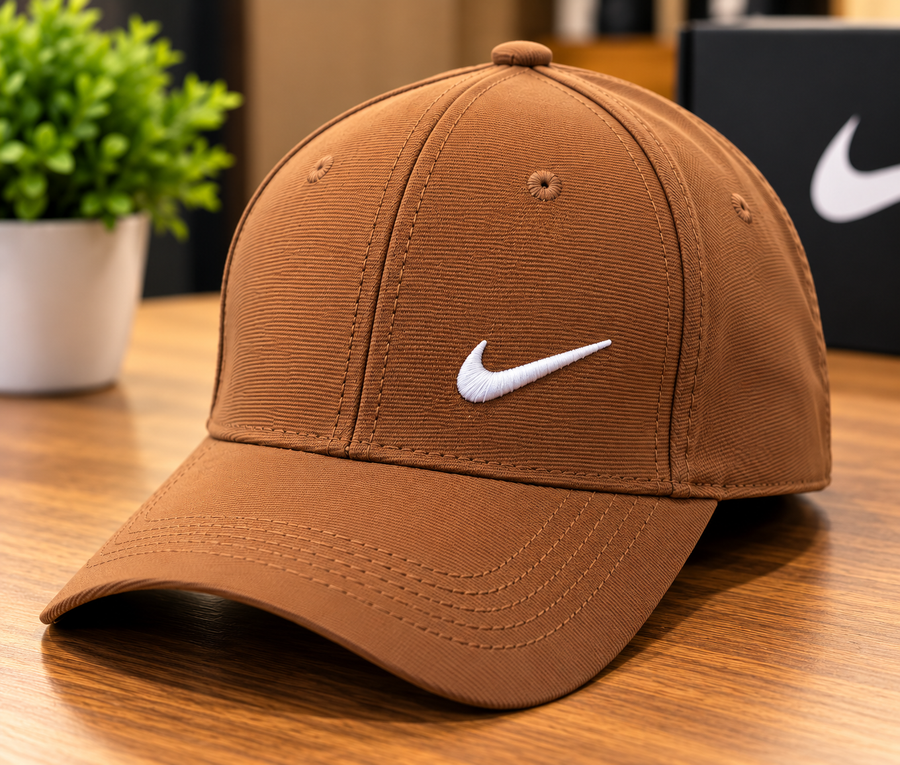 Brown Nike Cap for Men | Casual Embroidered Swoosh