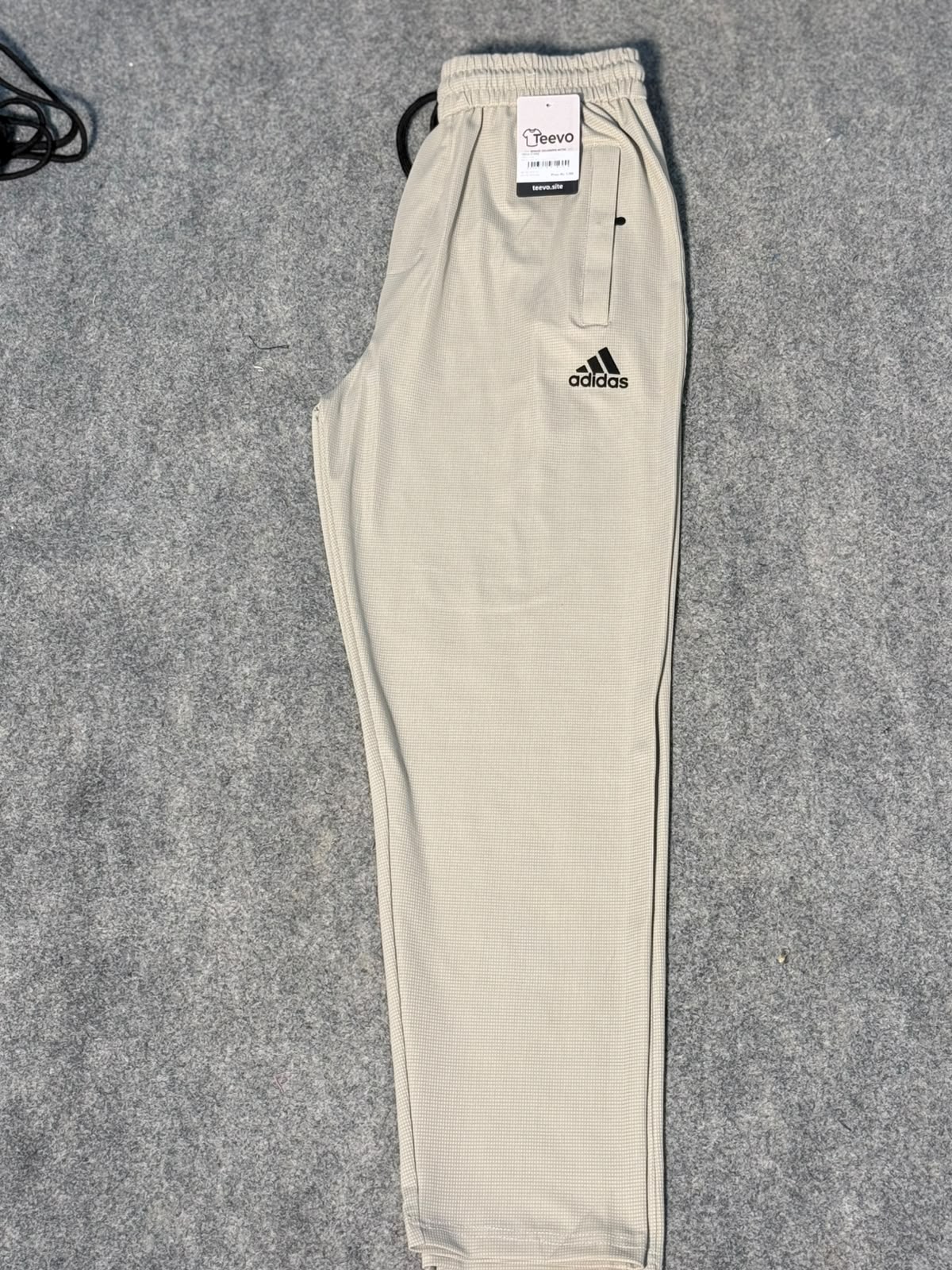 Men's Casual Drawstring Trousers with Adidas Logo