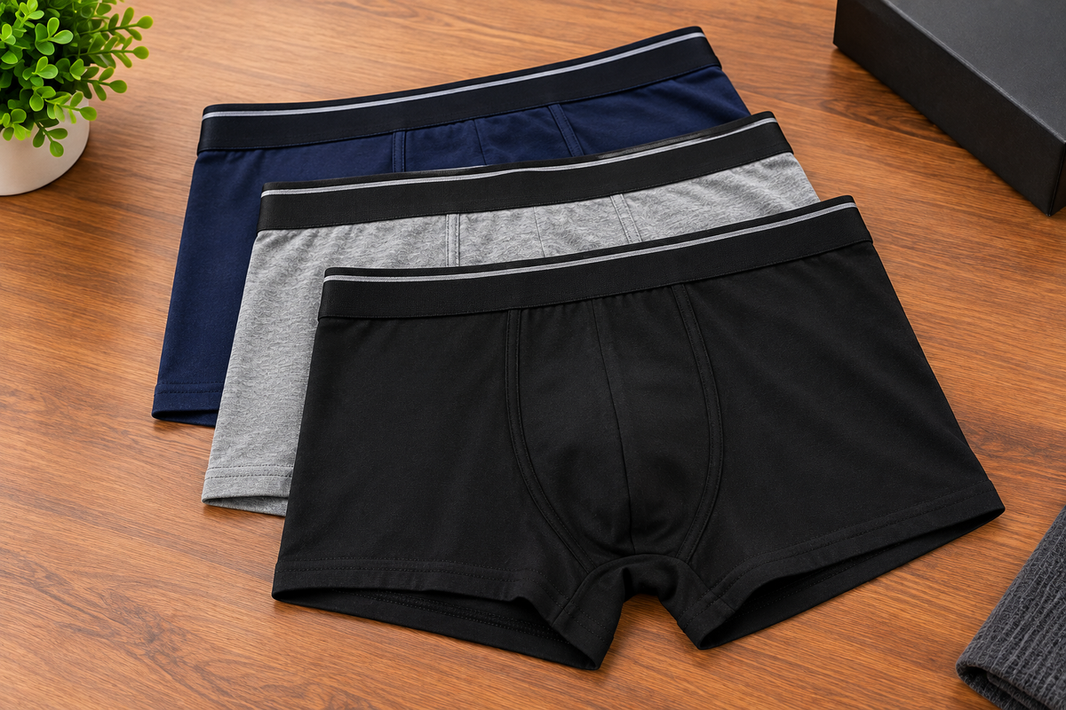 Men's Boxer Briefs 2-Piece Set | Black & Grey