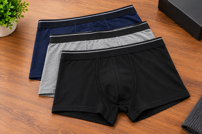Men's Boxer Briefs 2-Piece Set | Black & Grey